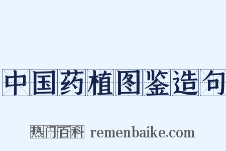 中国药植图鉴造句是什么意思的图片